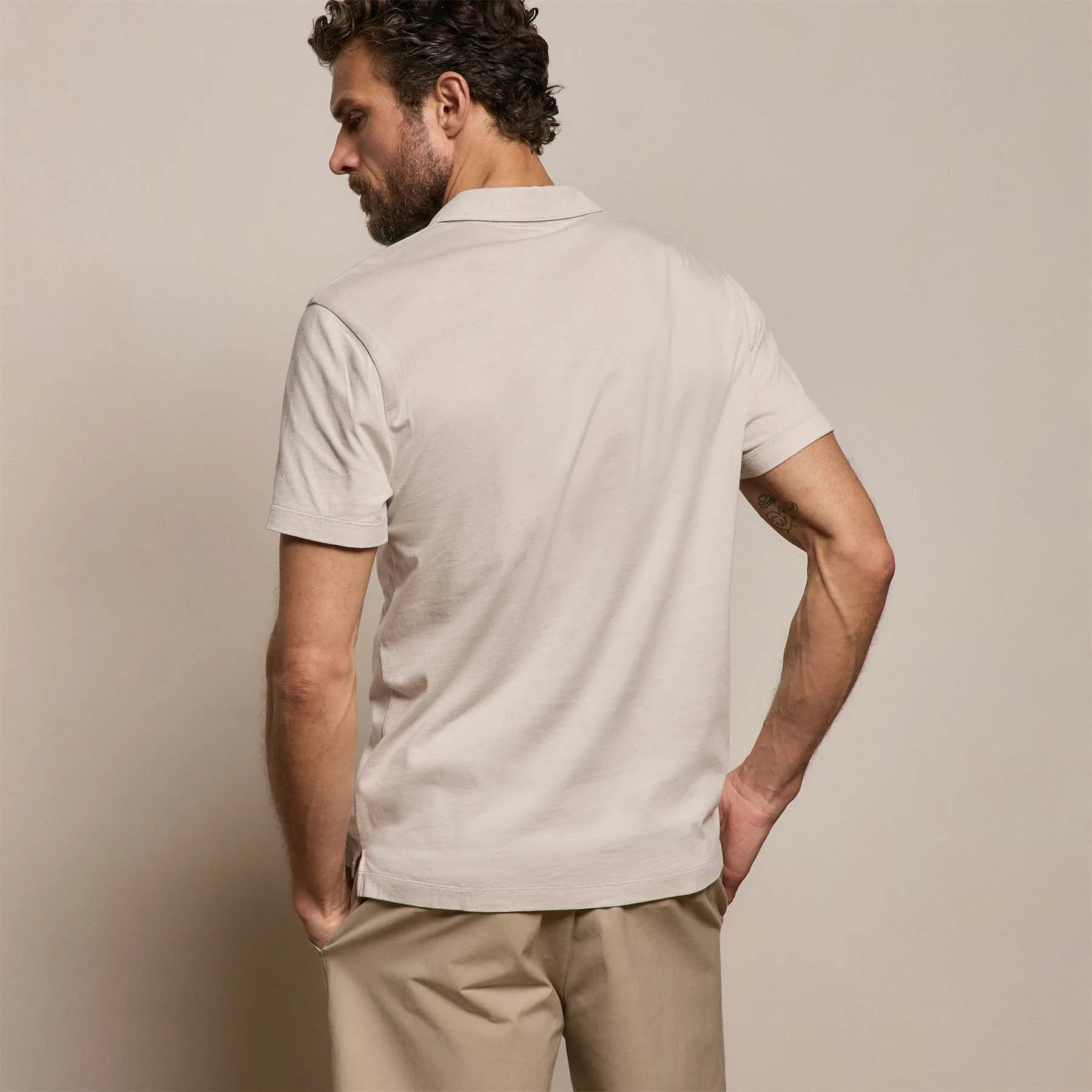 Brushed Lotus Polo - Pearl sold by James Perse product image thumbnail 5