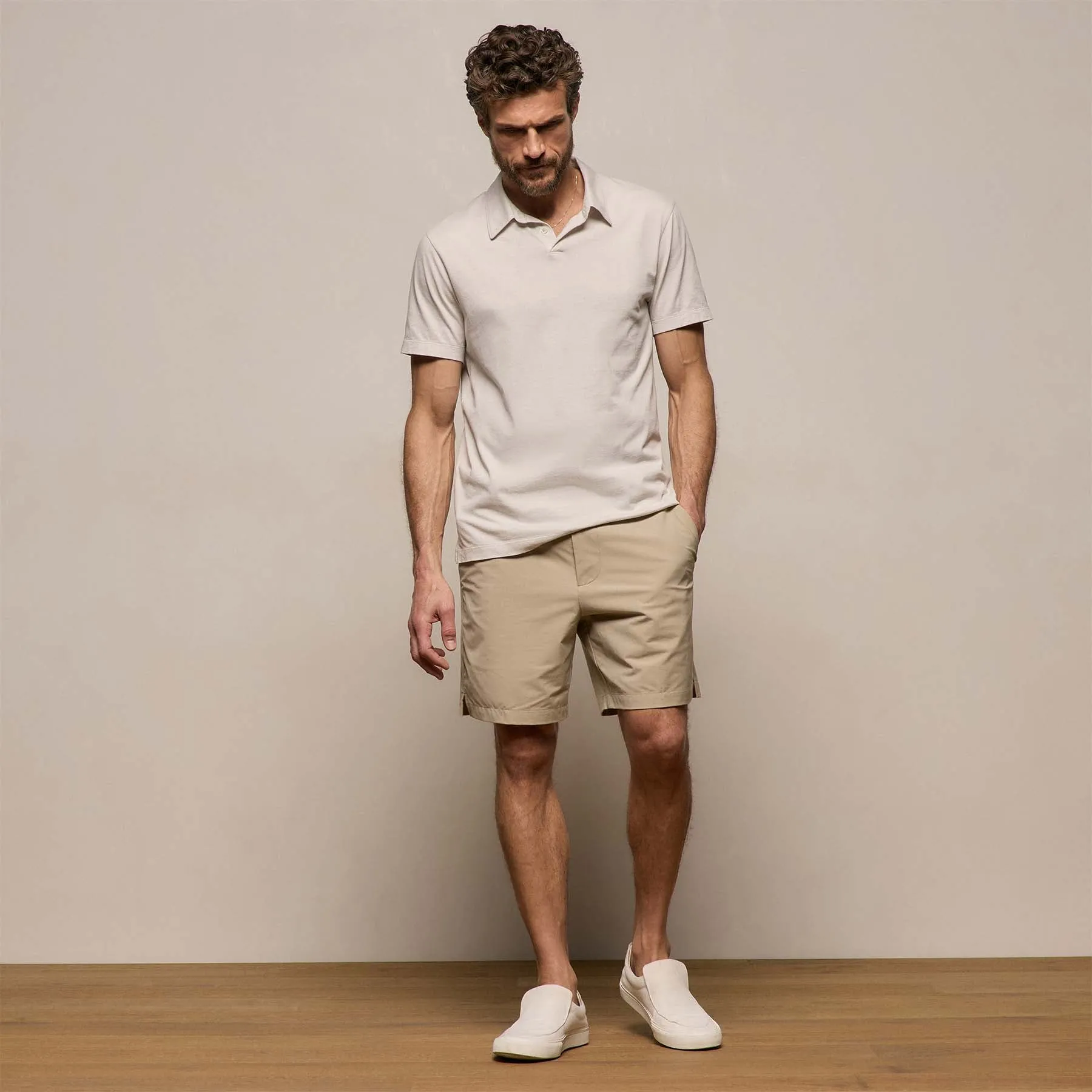 Brushed Lotus Polo - Pearl sold by James Perse product image thumbnail 3
