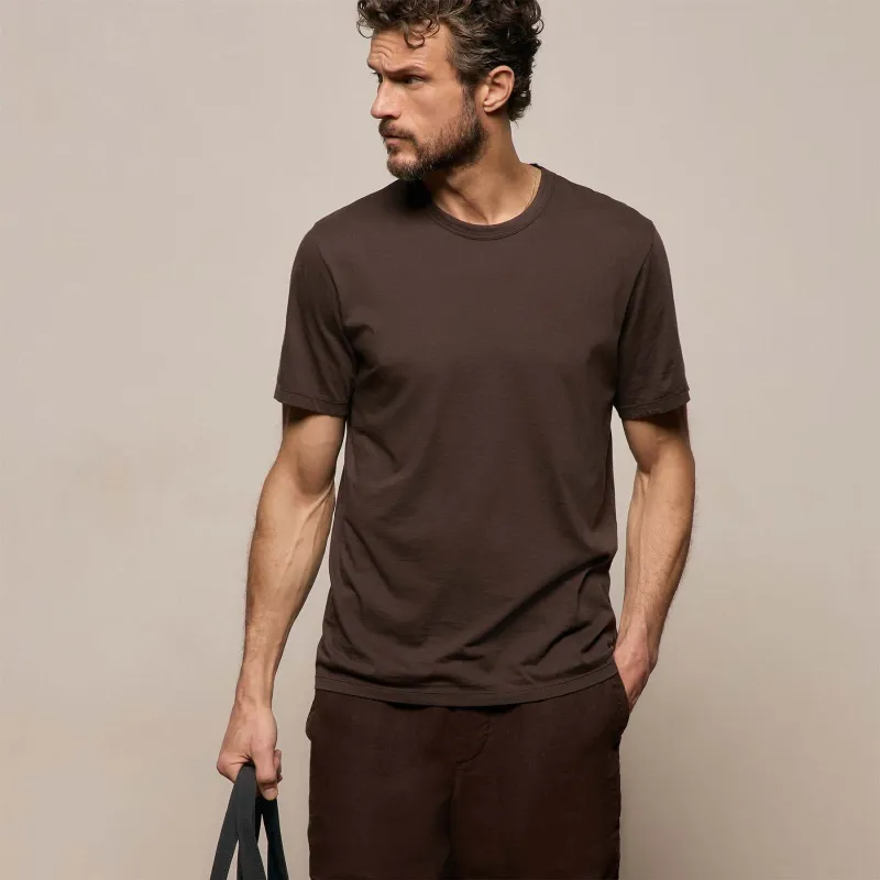 Luxe Lotus Jersey Tee - Bark made by James Perse