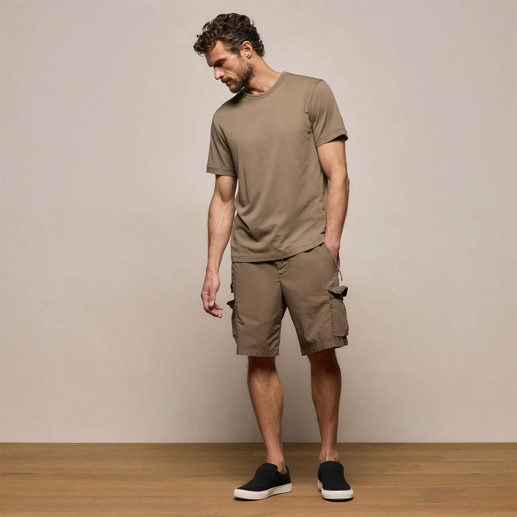Brushed Lotus Crew - Light Olive sold by James Perse product image thumbnail 3
