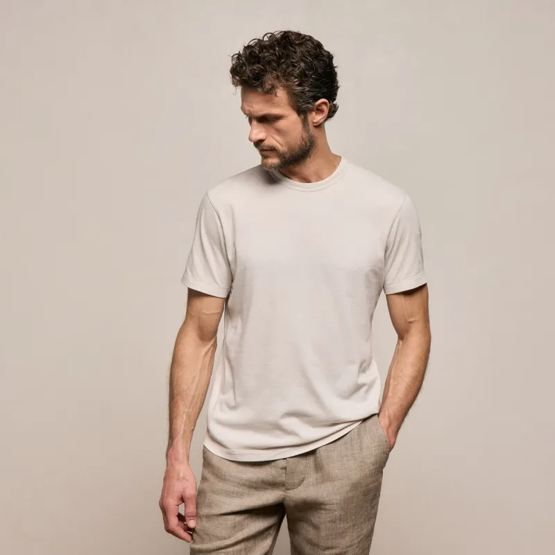 Brushed Lotus Crew - Pearl made by James Perse