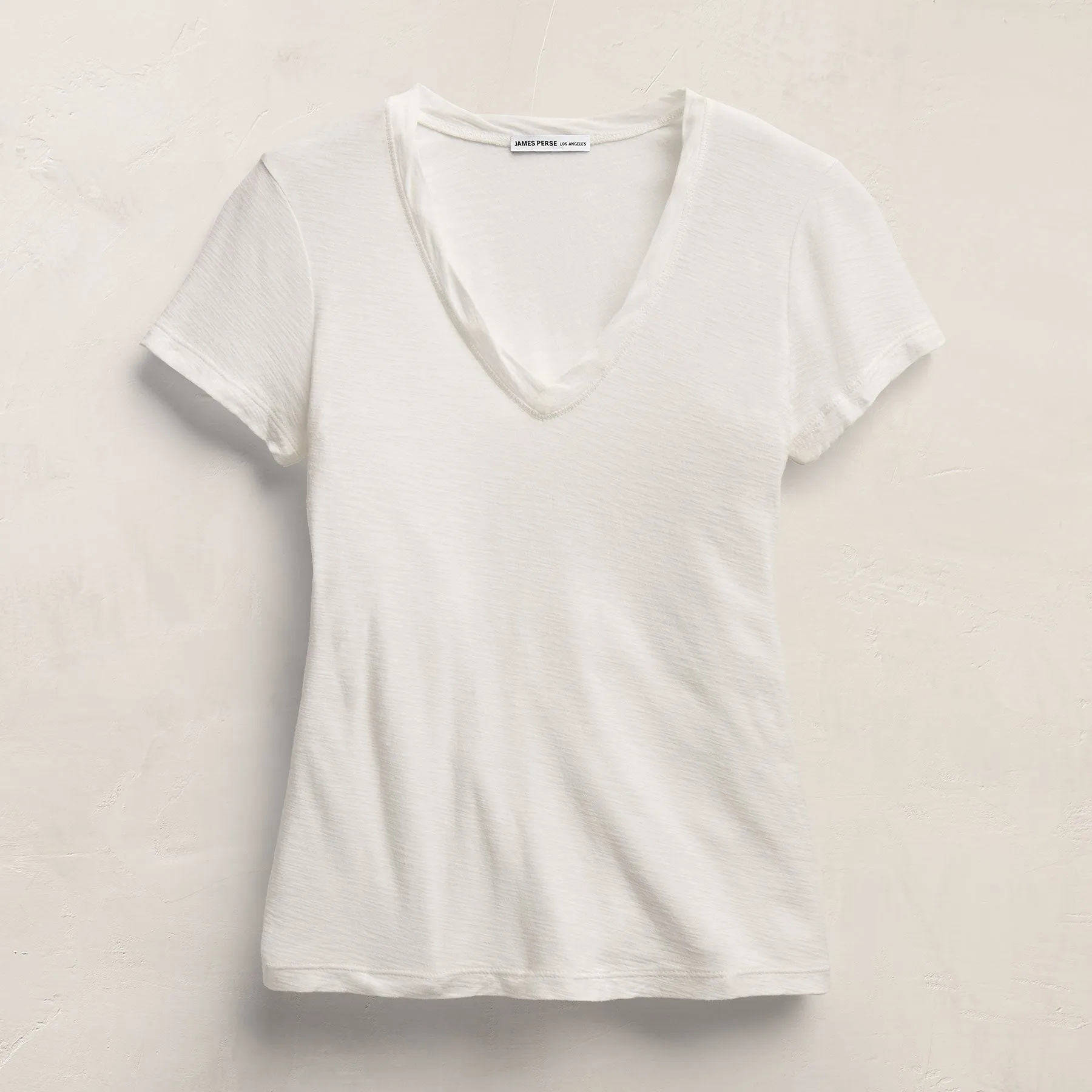 Sheer Slub V Neck - Off White sold by James Perse product image thumbnail 2