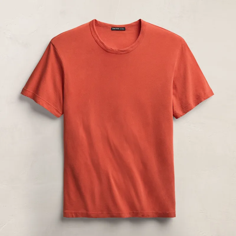 Short Sleeve Crew Neck - Blood Orange Pigment made by James Perse