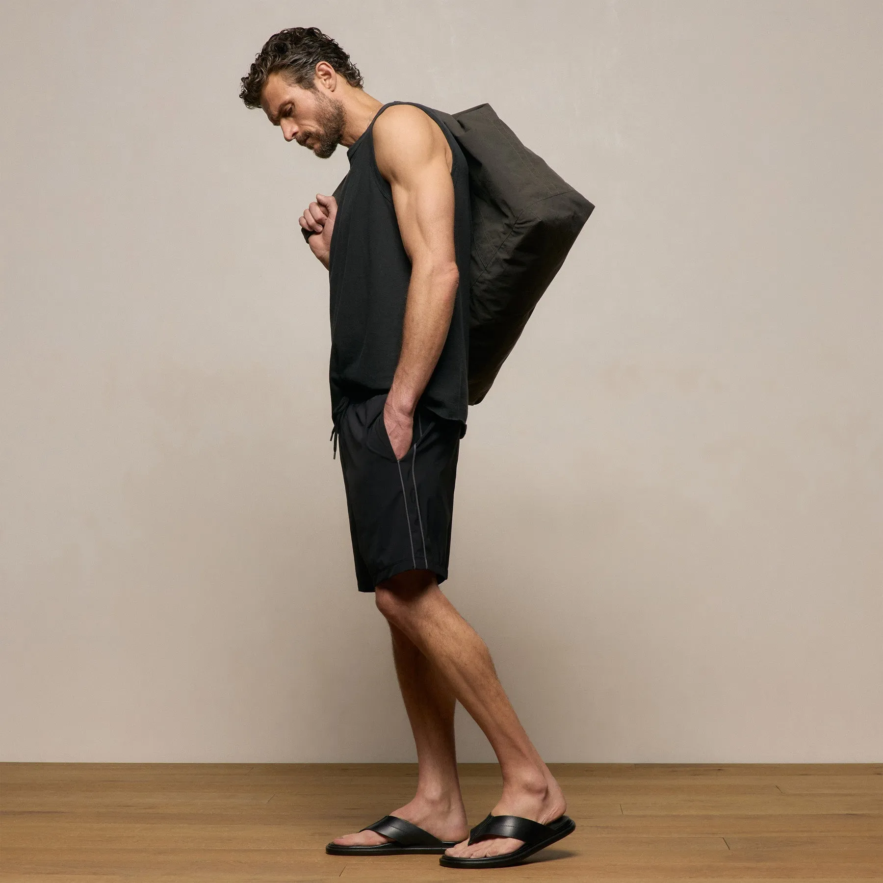 Contrast Piped Boardshort - Black/Carbon sold by James Perse product image thumbnail 5