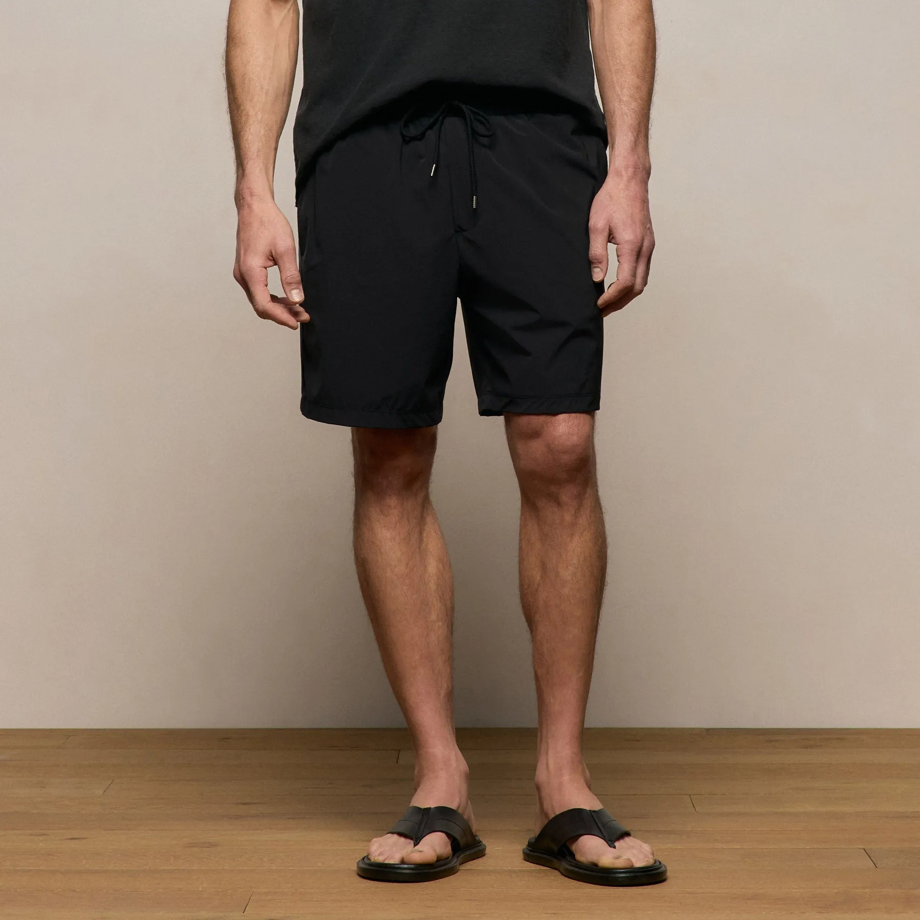 Contrast Piped Boardshort - Black/Carbon sold by James Perse