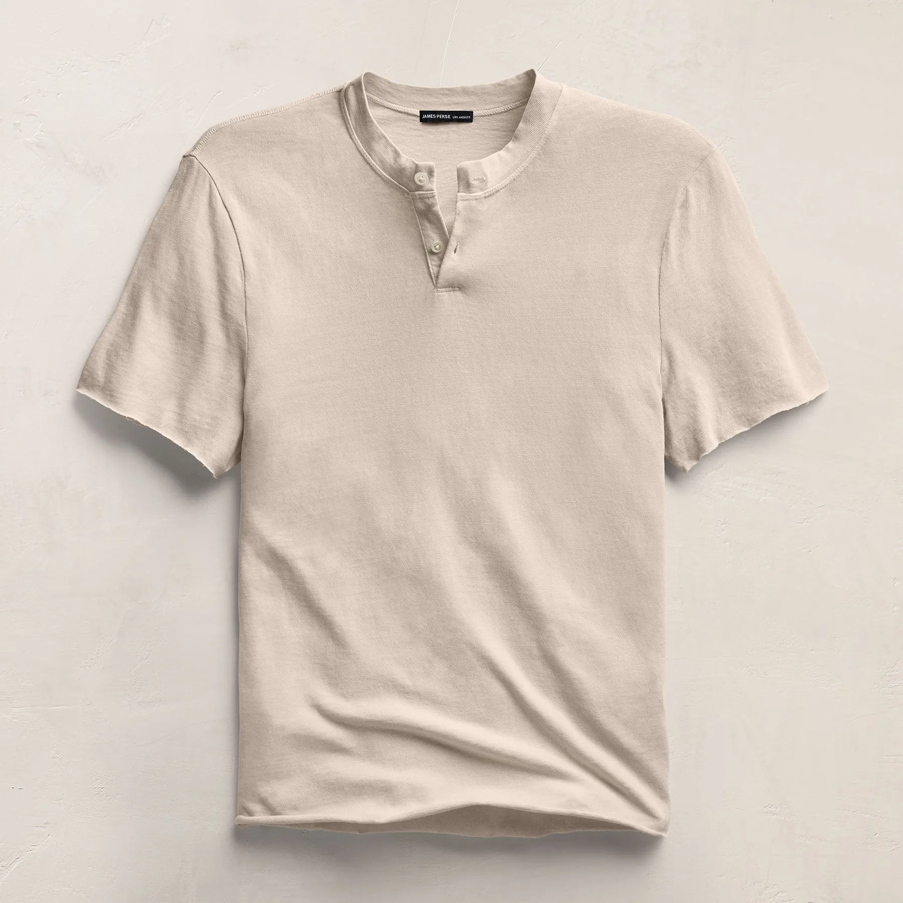 Slub Jersey Short Sleeve Henley - Pearl Pigment sold by James Perse product image thumbnail 2