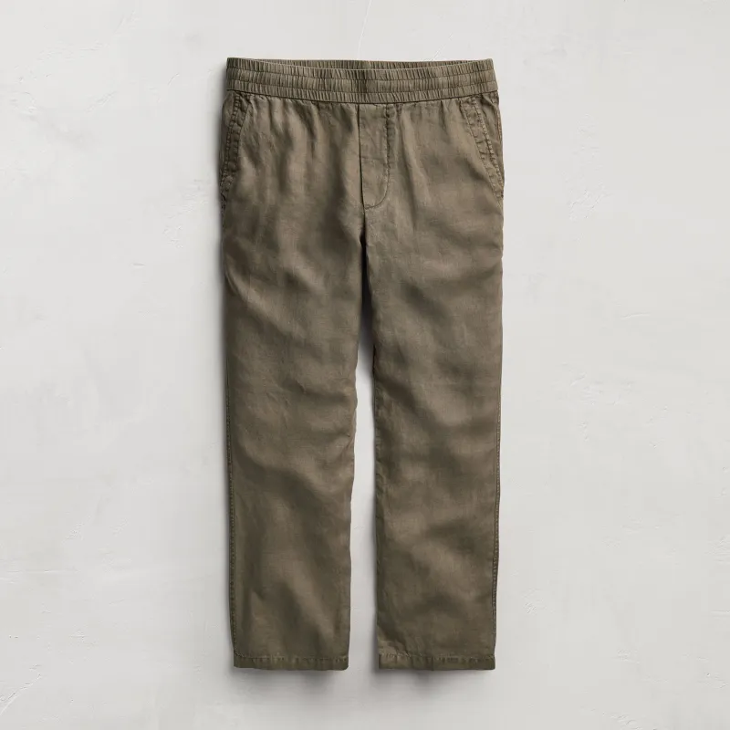 Lightweight Linen Pant - Light Olive Pigment made by James Perse