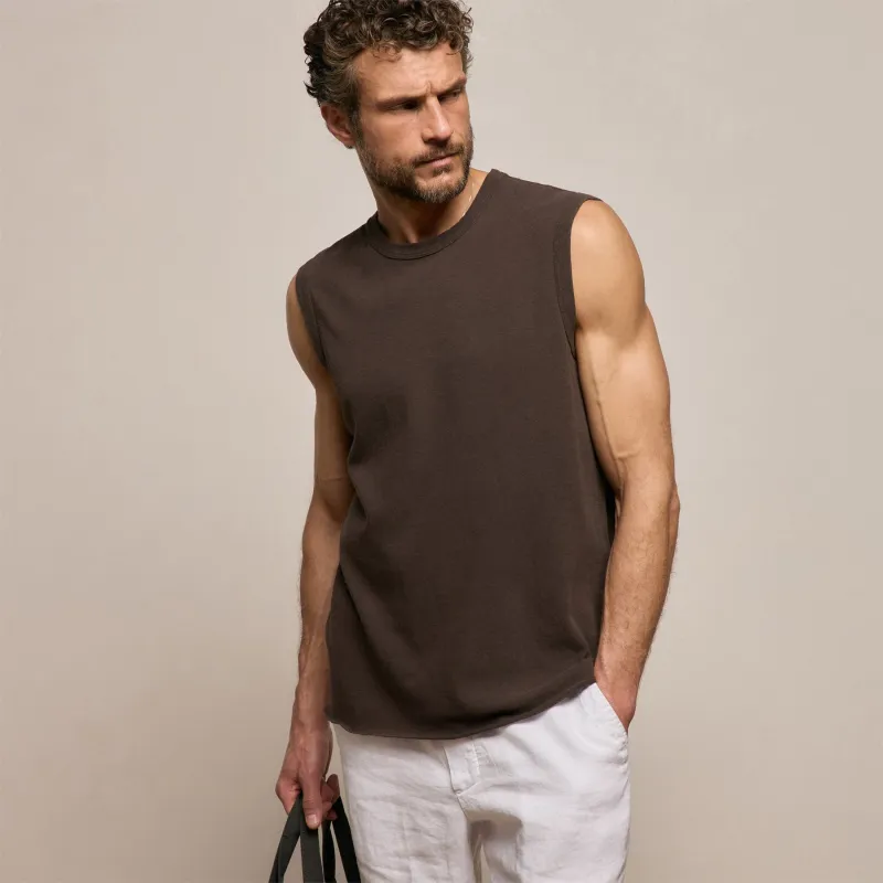 Slub Jersey Tank - Bark Pigment made by James Perse