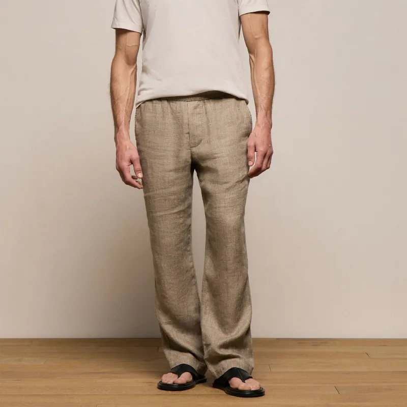 Montecito Linen Trouser - Soft Beige made by James Perse