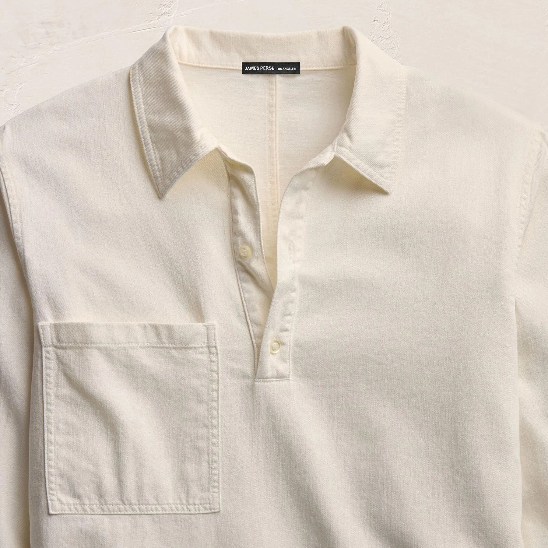 Lightweight Denim Patch Pocket Top - Coastal Cloud sold by James Perse product image thumbnail 2