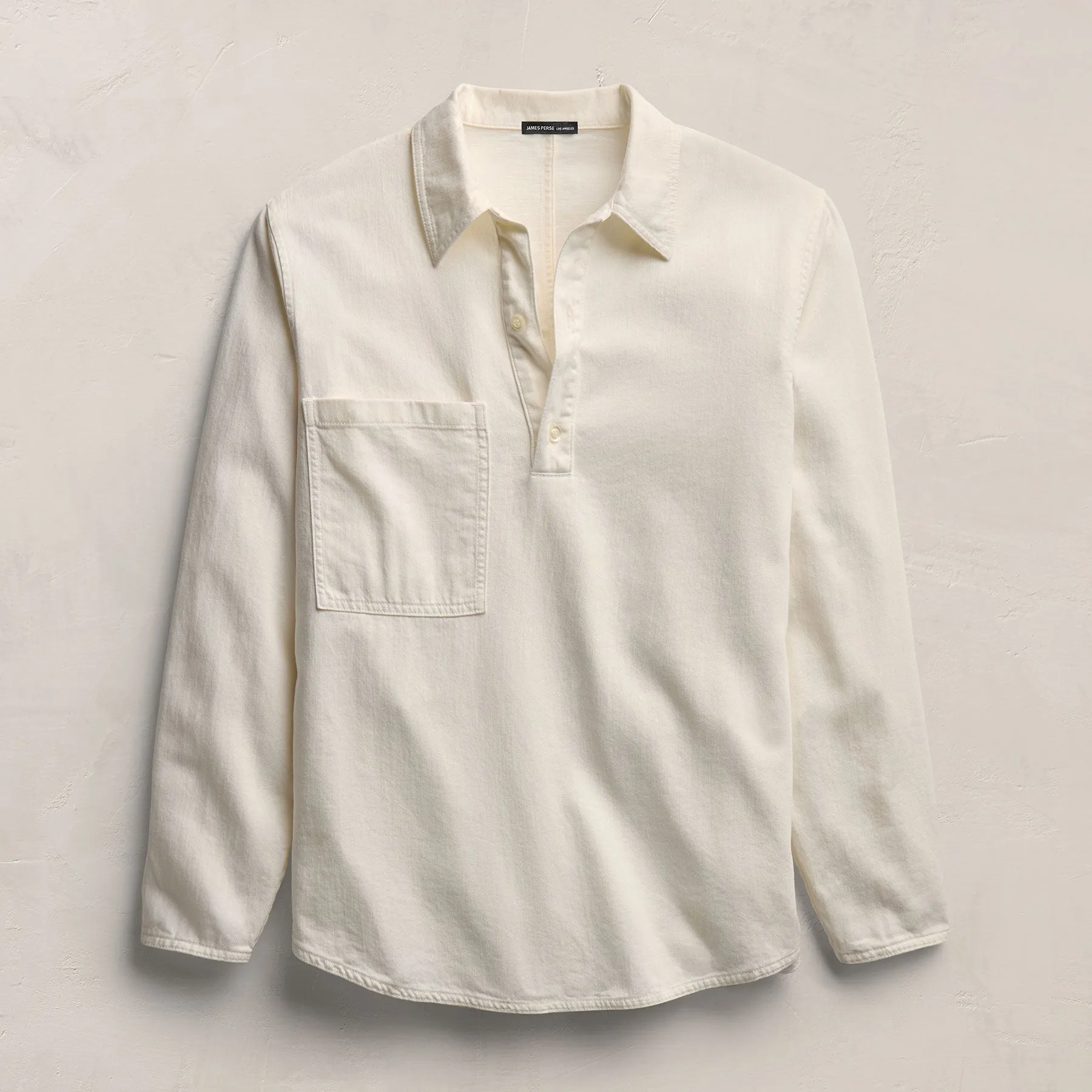 Lightweight Denim Patch Pocket Top - Coastal Cloud sold by James Perse