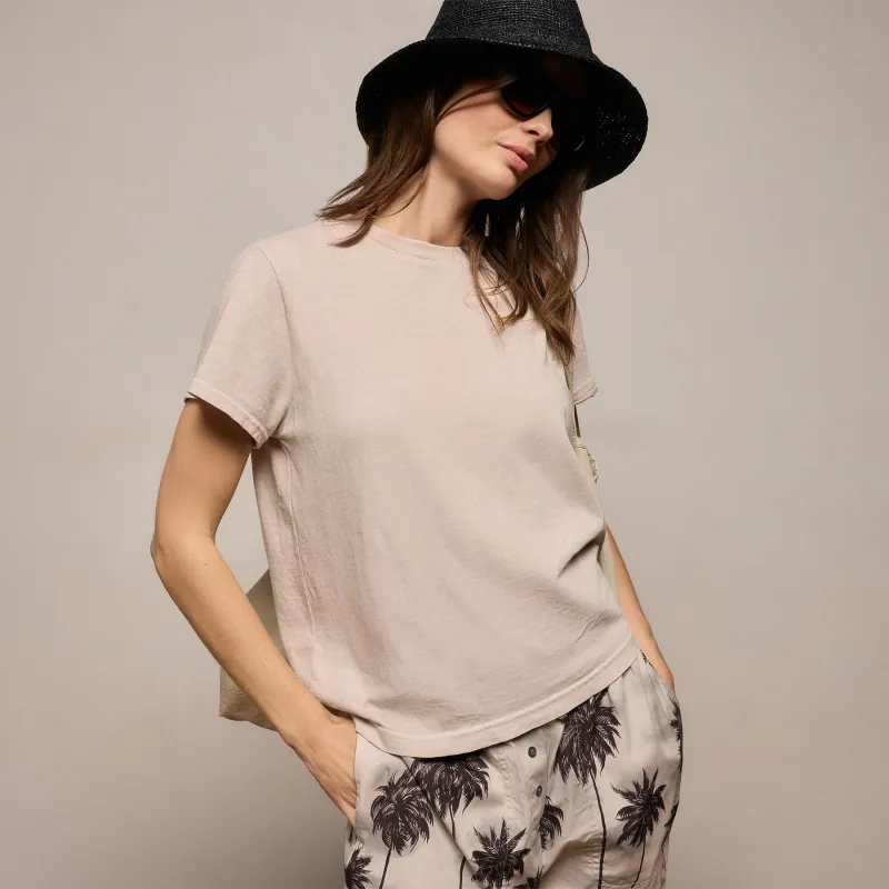 Slub Jersey Classic Tee - Stone Pigment made by James Perse