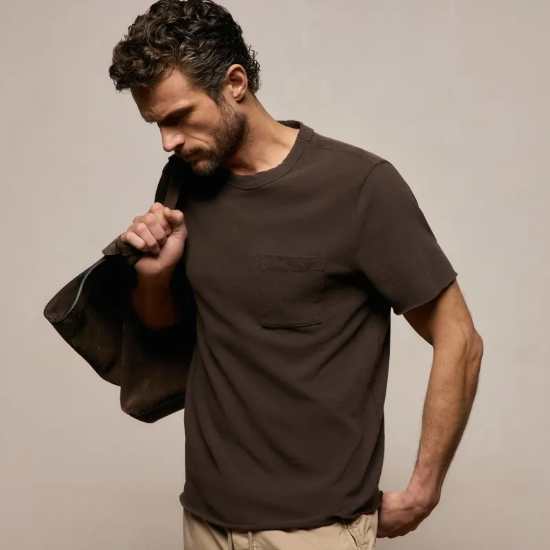 Slub Jersey Pocket Tee - Bark Pigment made by James Perse