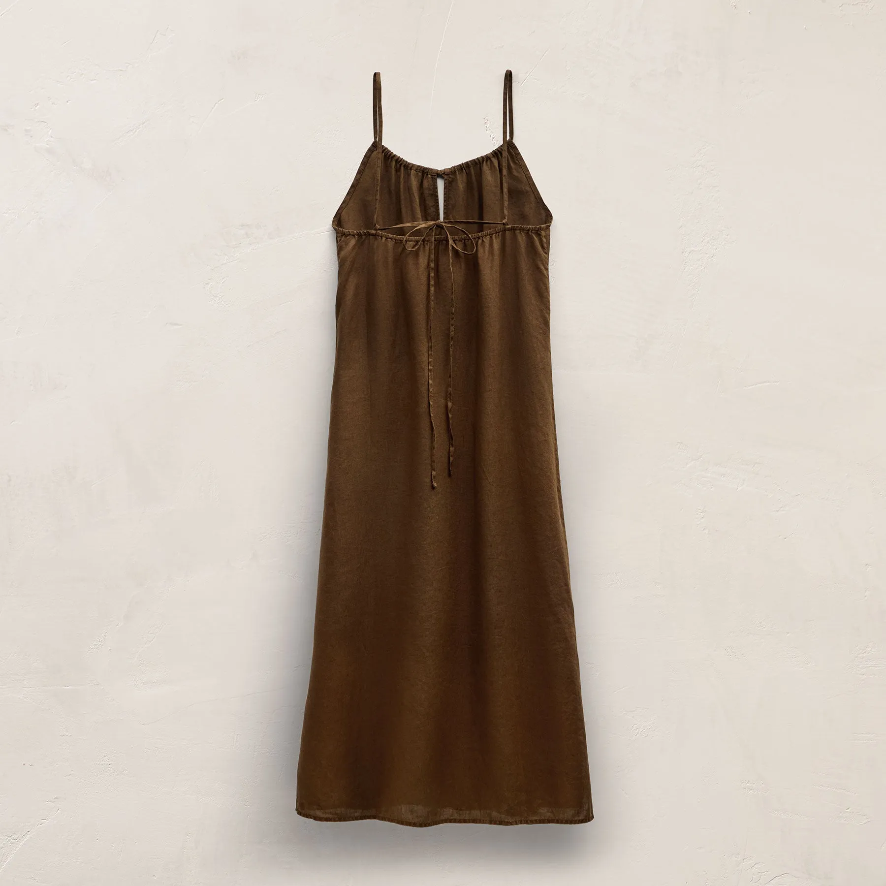 Lightweight Linen Strappy Cami Dress - Cocoa Pigment sold by James Perse product image thumbnail 3