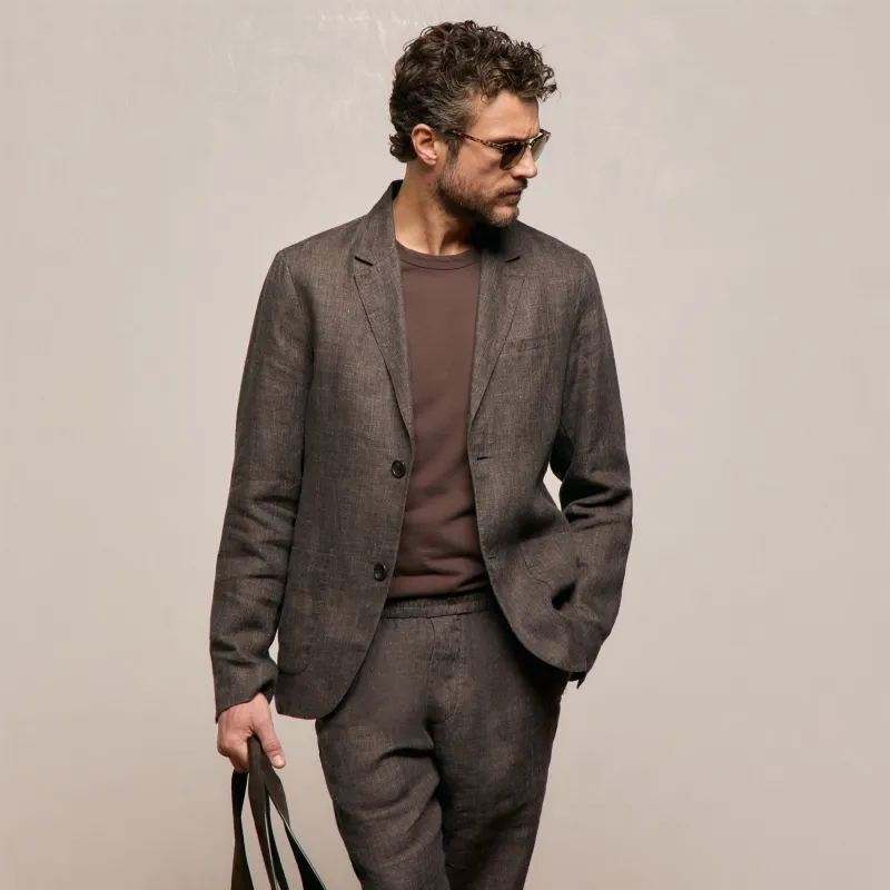 Montecito Linen Blazer - Bark made by James Perse
