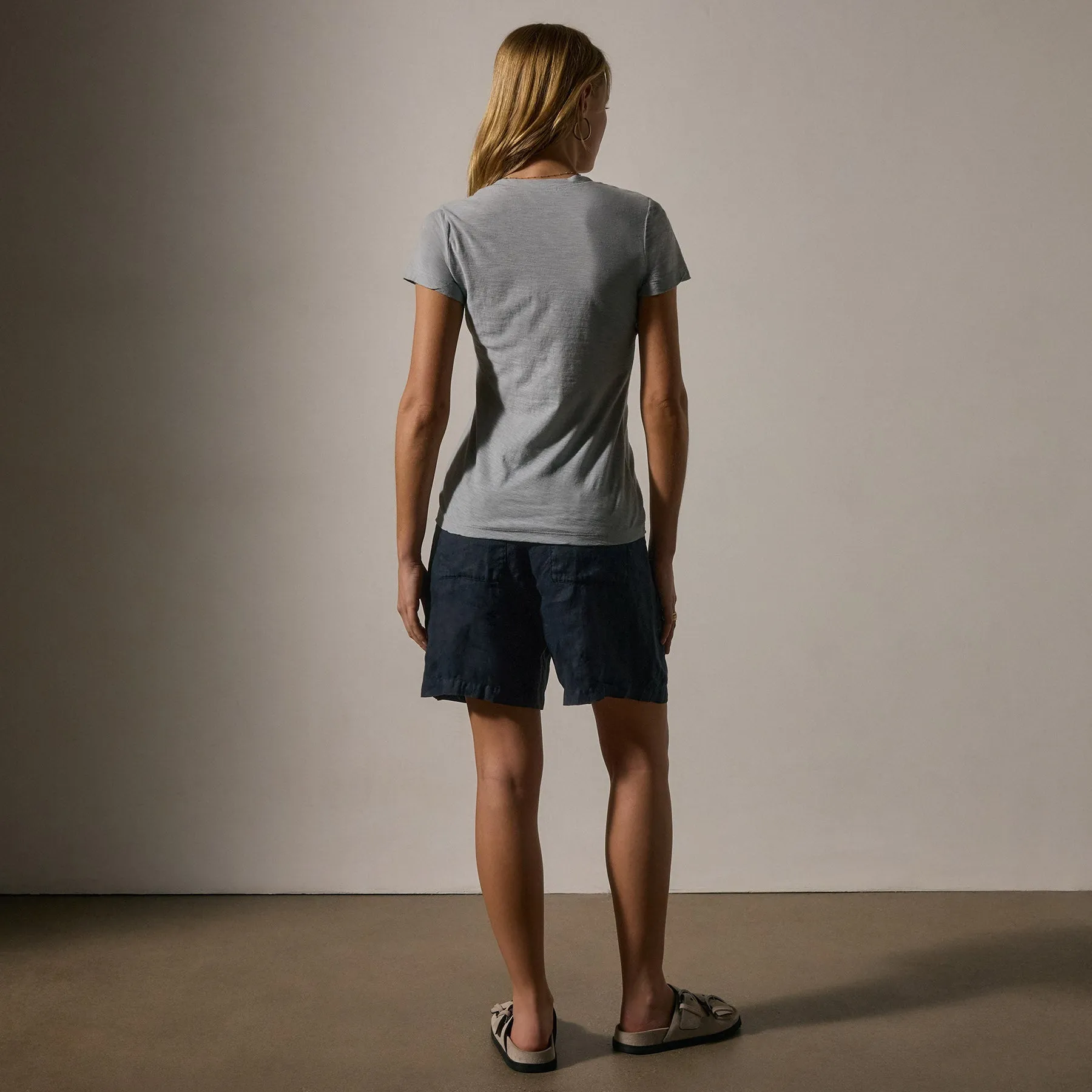 Sheer Slub V Neck - Grey Sky sold by James Perse product image thumbnail 4