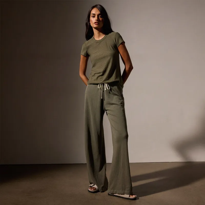 Vintage French Terry Wide Leg Sweatpant - Trooper Pigment made by James Perse