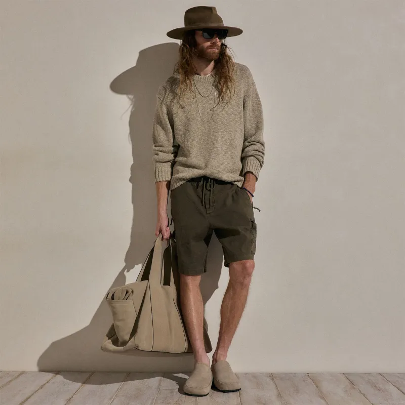 Parachute Linen Cotton Cargo Short - Army Green Pigment made by James Perse