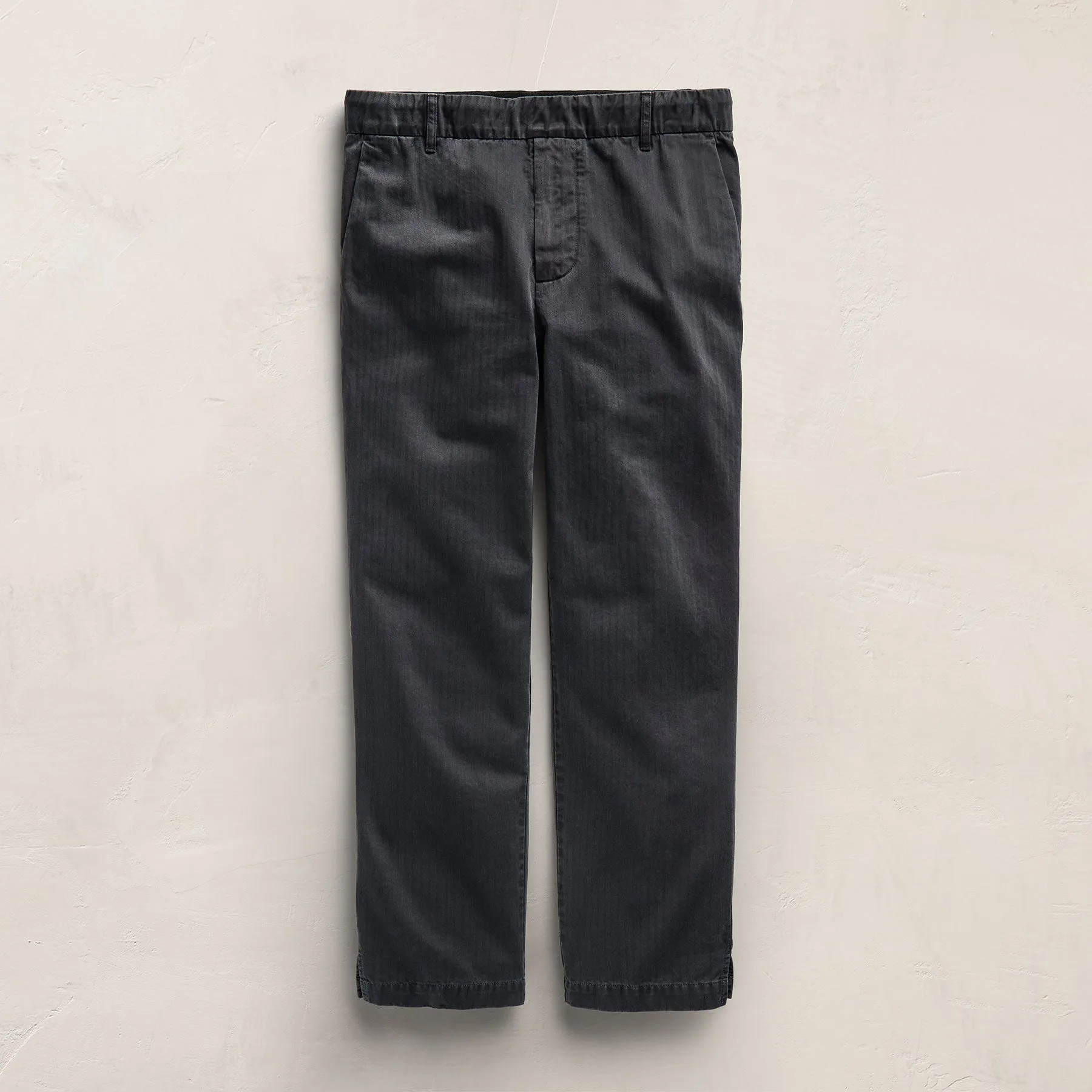 Herringbone Twill Trouser - Blue Noir Pigment sold by James Perse