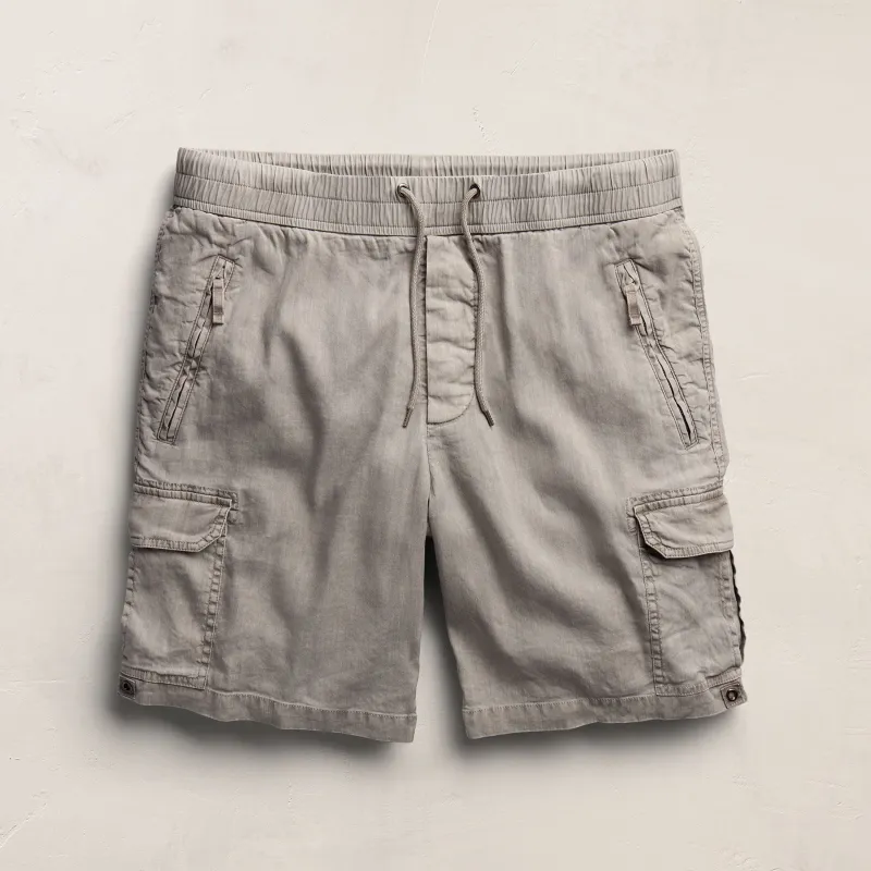 Parachute Linen Cotton Cargo Short - Fog Pigment made by James Perse