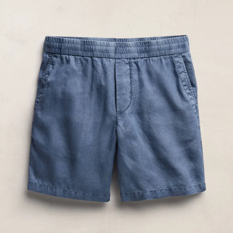 Lightweight Linen Relaxed Short - Danube Pigment made by James Perse
