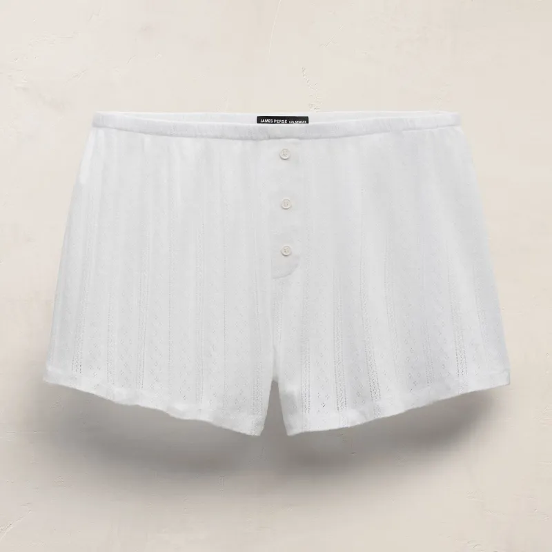 Pointelle Shortie - White made by James Perse