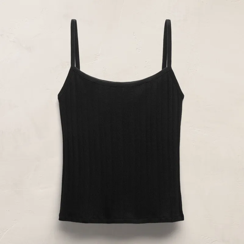 Pointelle Tank Top - Black made by James Perse