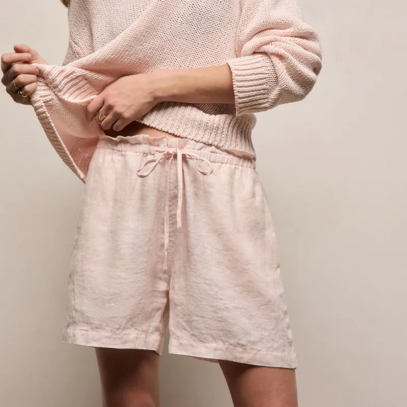 Linen Short - Light Rose Quartz made by James Perse