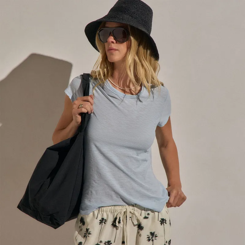 Sheer Slub Crew Neck Tee - Pale Azul made by James Perse
