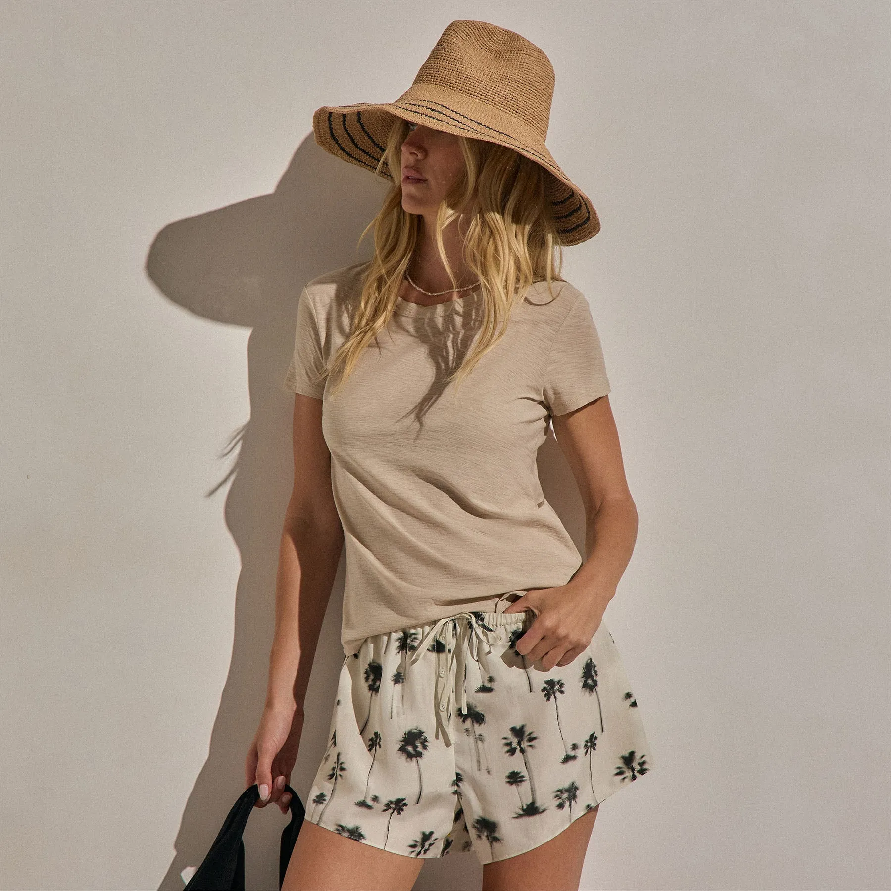 Sheer Slub Crew Neck Tee - Stone sold by James Perse product image thumbnail 5