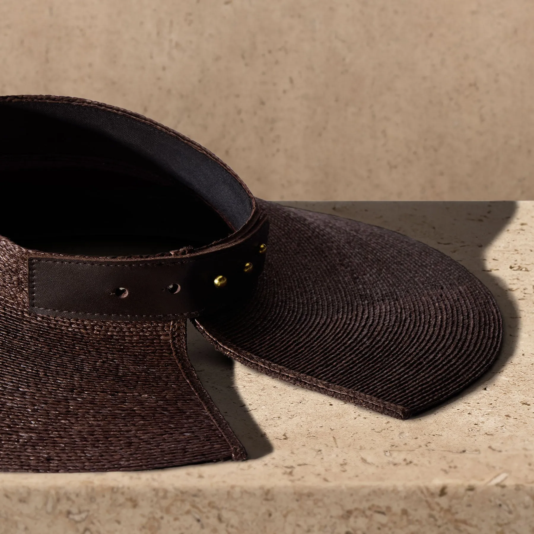 Janessa Leone Birdie Visor - Chocolate sold by James Perse product image thumbnail 3