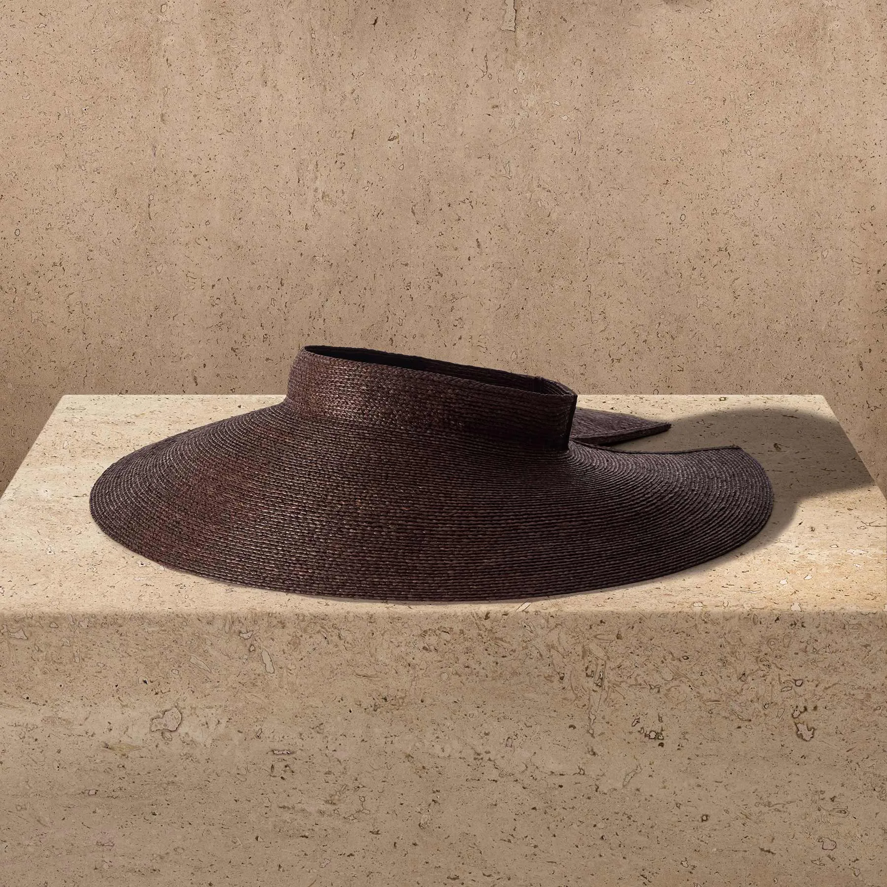 Janessa Leone Birdie Visor - Chocolate sold by James Perse