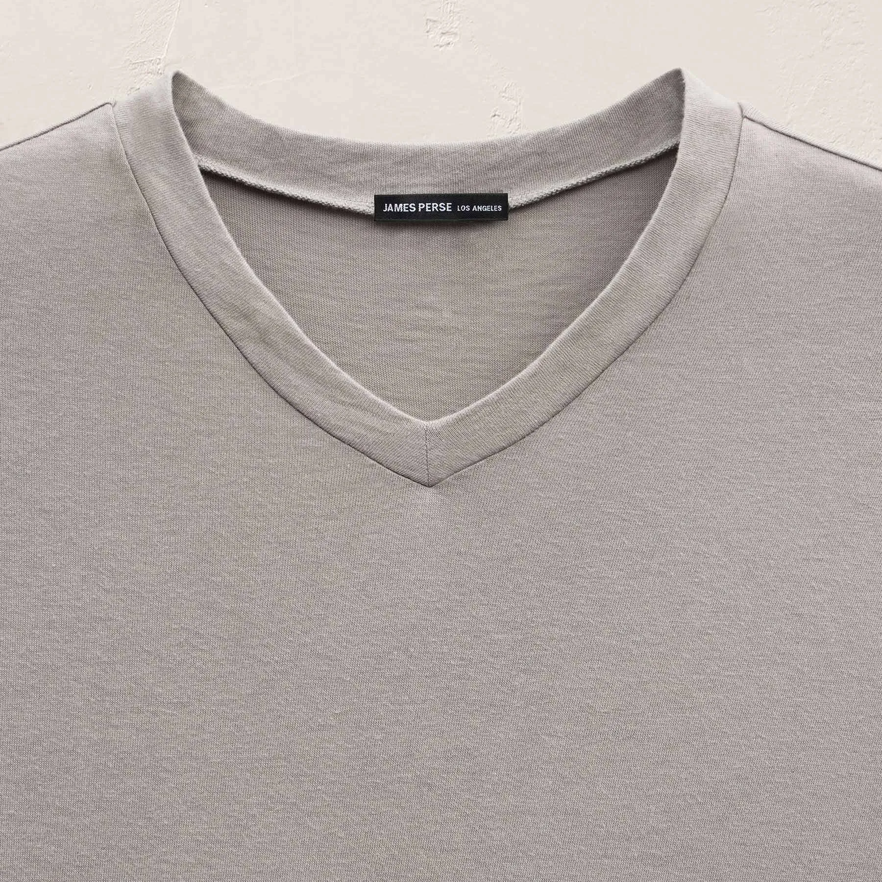 Cotton Cashmere Short Sleeve V Neck - Fog sold by James Perse product image thumbnail 2
