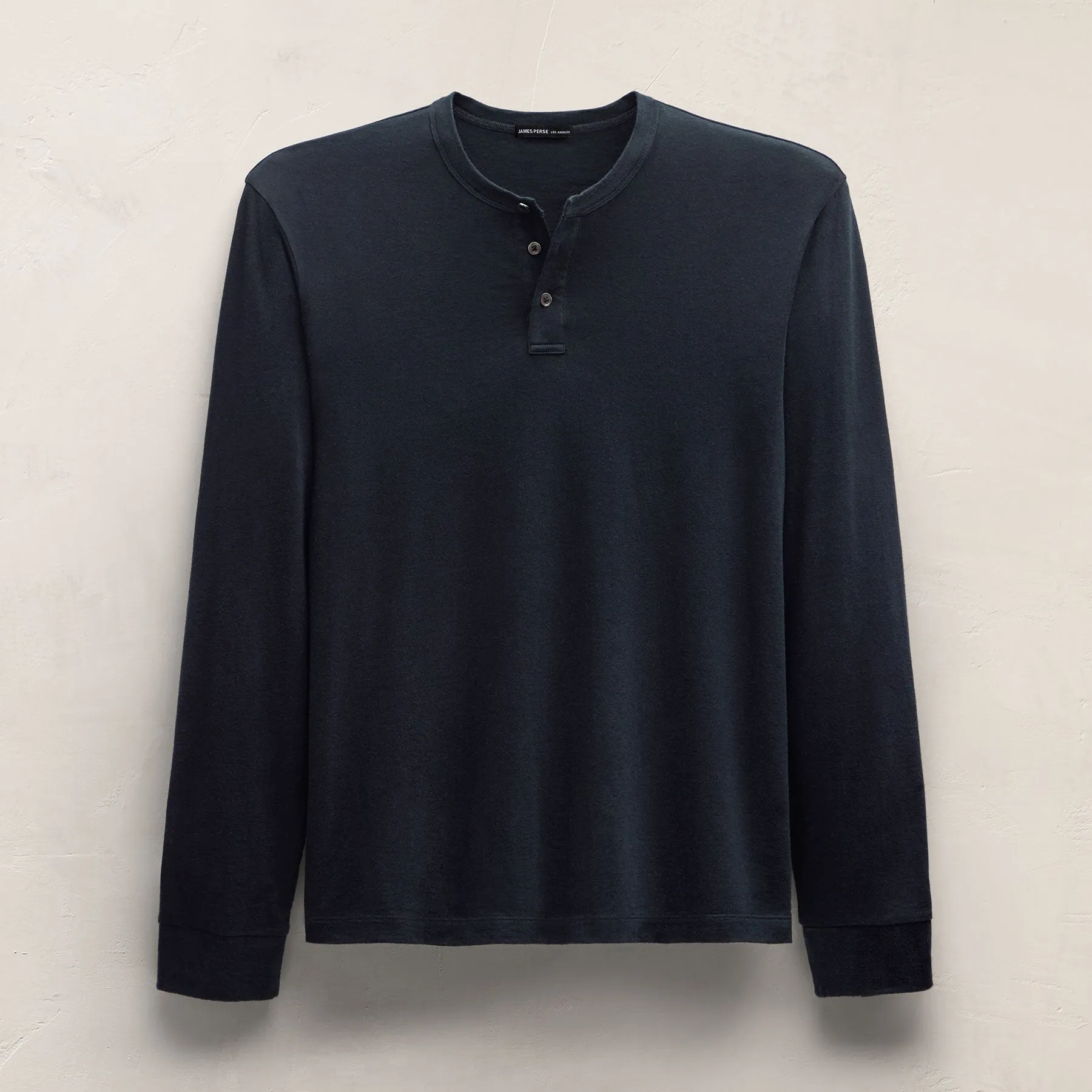 Cotton Cashmere Long Sleeve Henley - Blue Noir sold by James Perse product image thumbnail 2