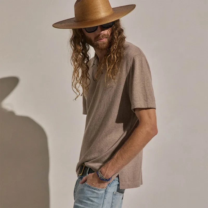 Cotton Cashmere Polo - Warm Brown made by James Perse