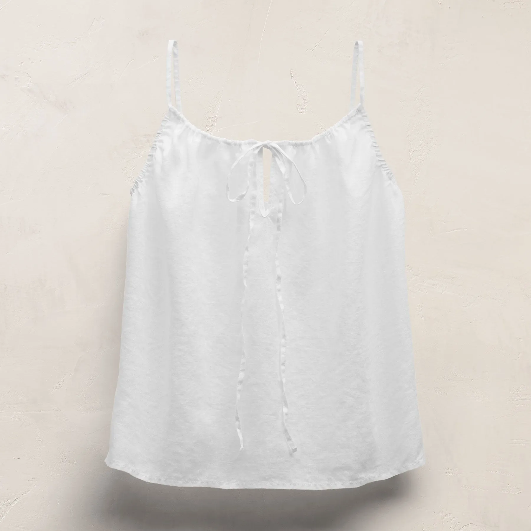 Linen Strappy Tie Cami - White sold by James Perse product image thumbnail 2