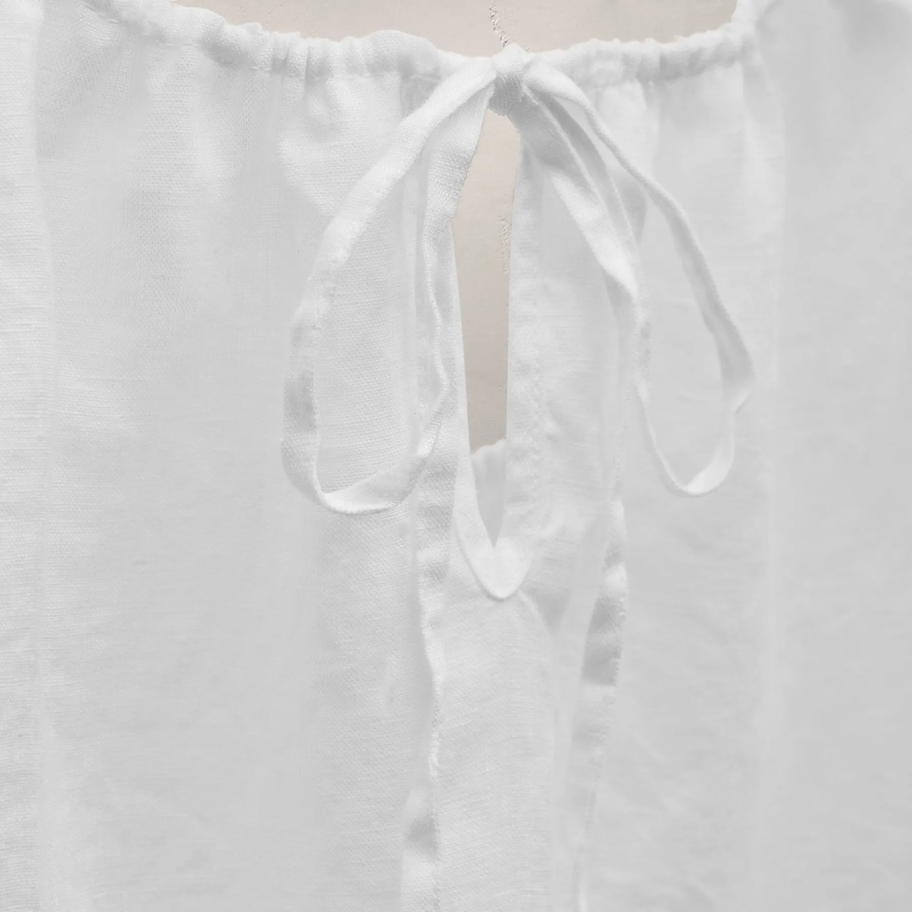 Linen Strappy Tie Cami - White sold by James Perse product image thumbnail 5