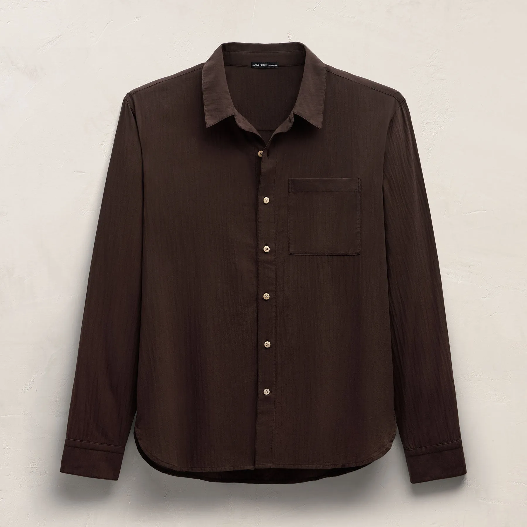 Cotton Muslin Shirt - Bark sold by James Perse product image thumbnail 2