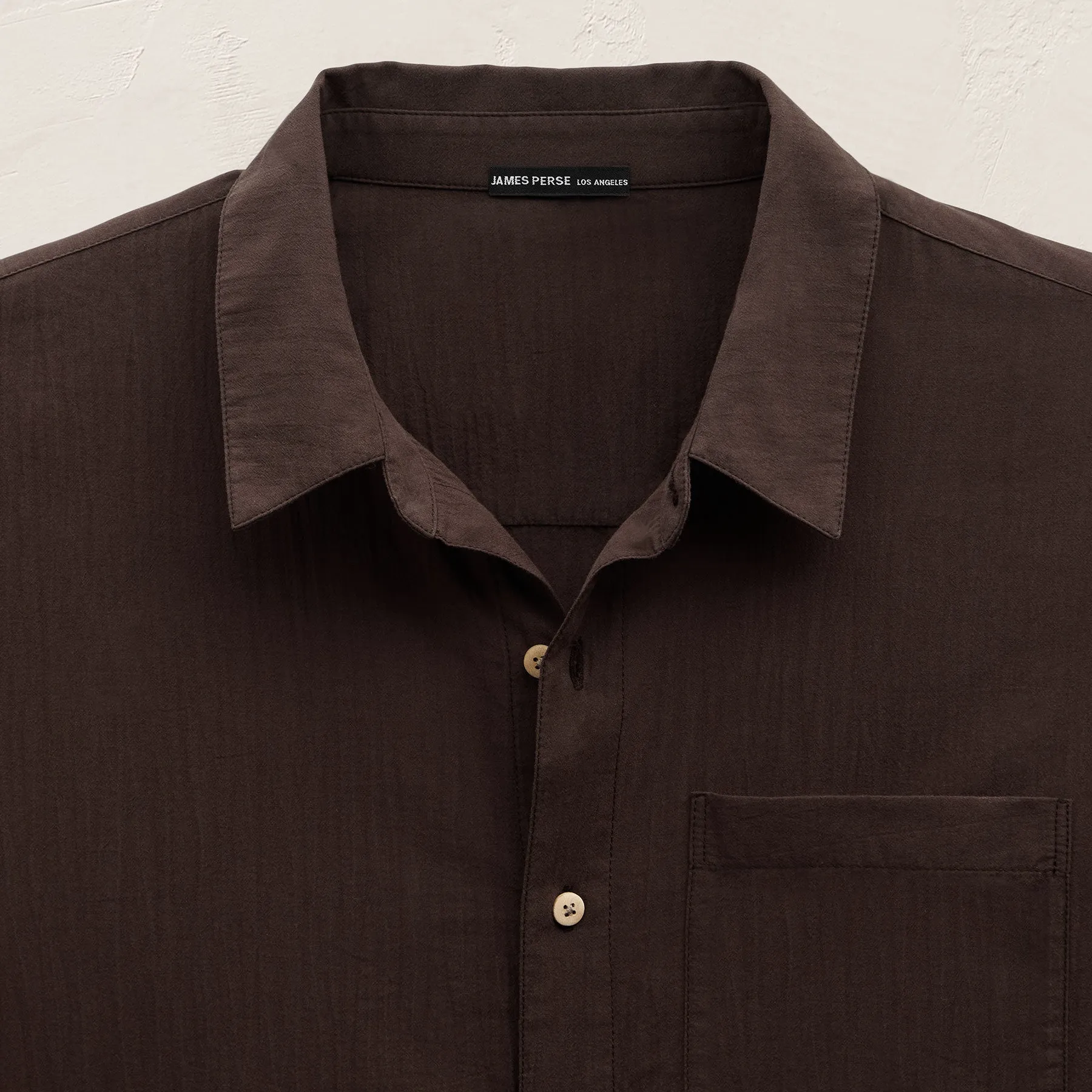Cotton Muslin Shirt - Bark sold by James Perse product image thumbnail 5
