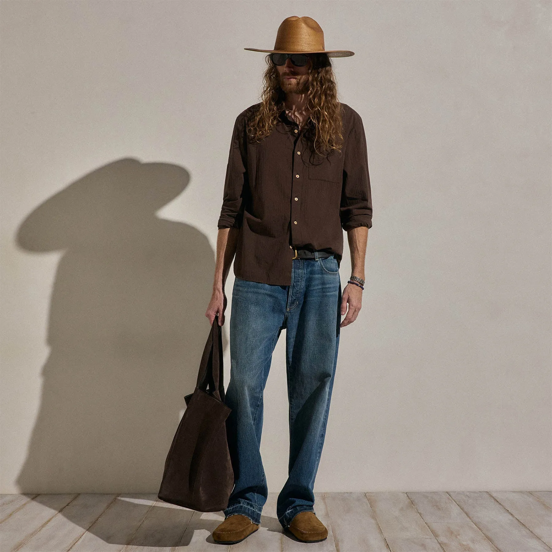 Cotton Muslin Shirt - Bark sold by James Perse product image thumbnail 3