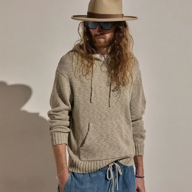Cotton Linen Hoodie - Taupe made by James Perse