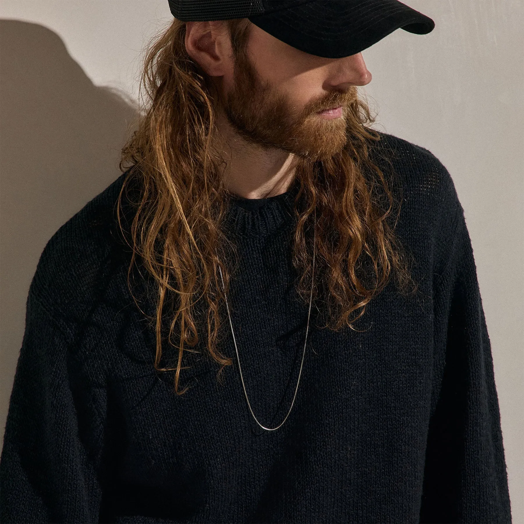 Cotton Linen Crew Sweater - Black sold by James Perse