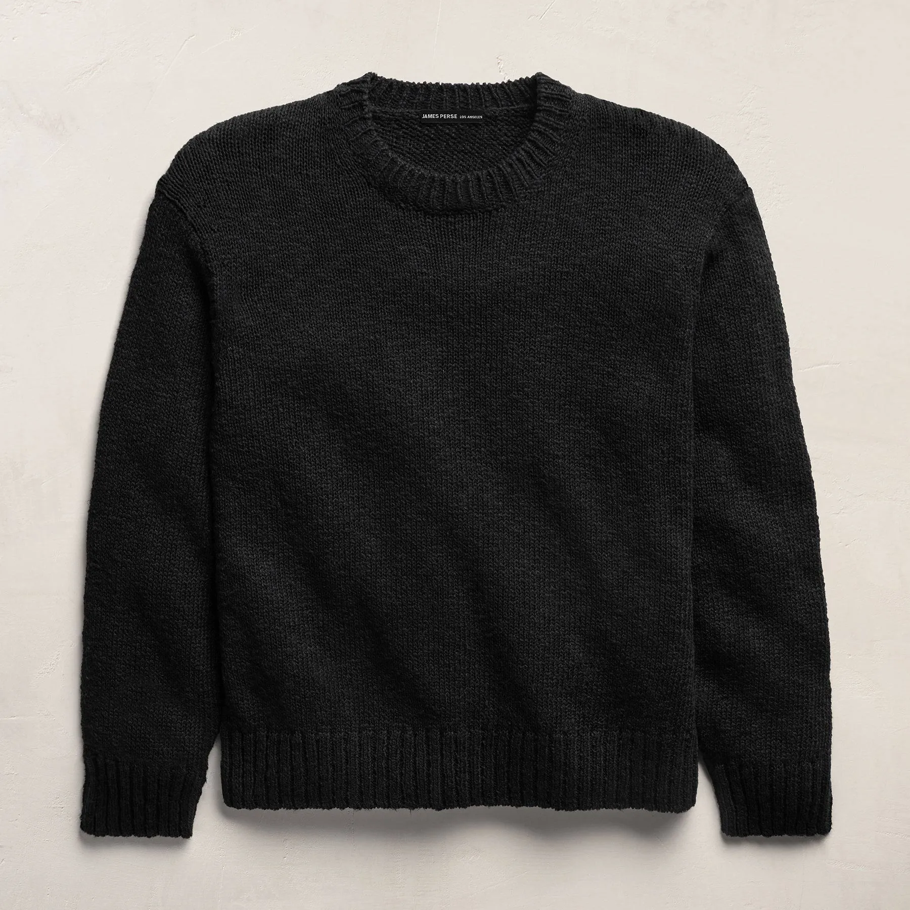 Cotton Linen Crew Sweater - Black sold by James Perse product image thumbnail 2