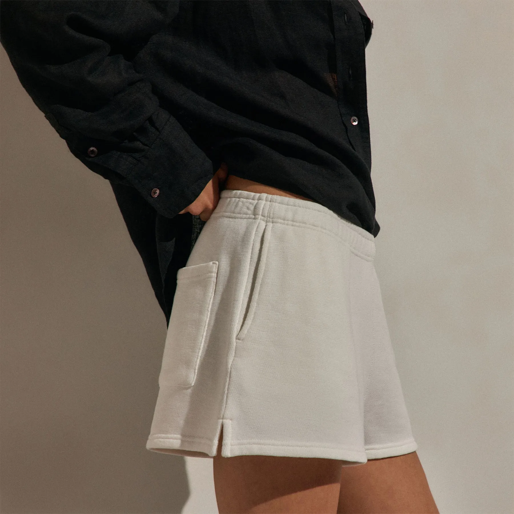 French Terry Sweat Short - Off White sold by James Perse product image thumbnail 3