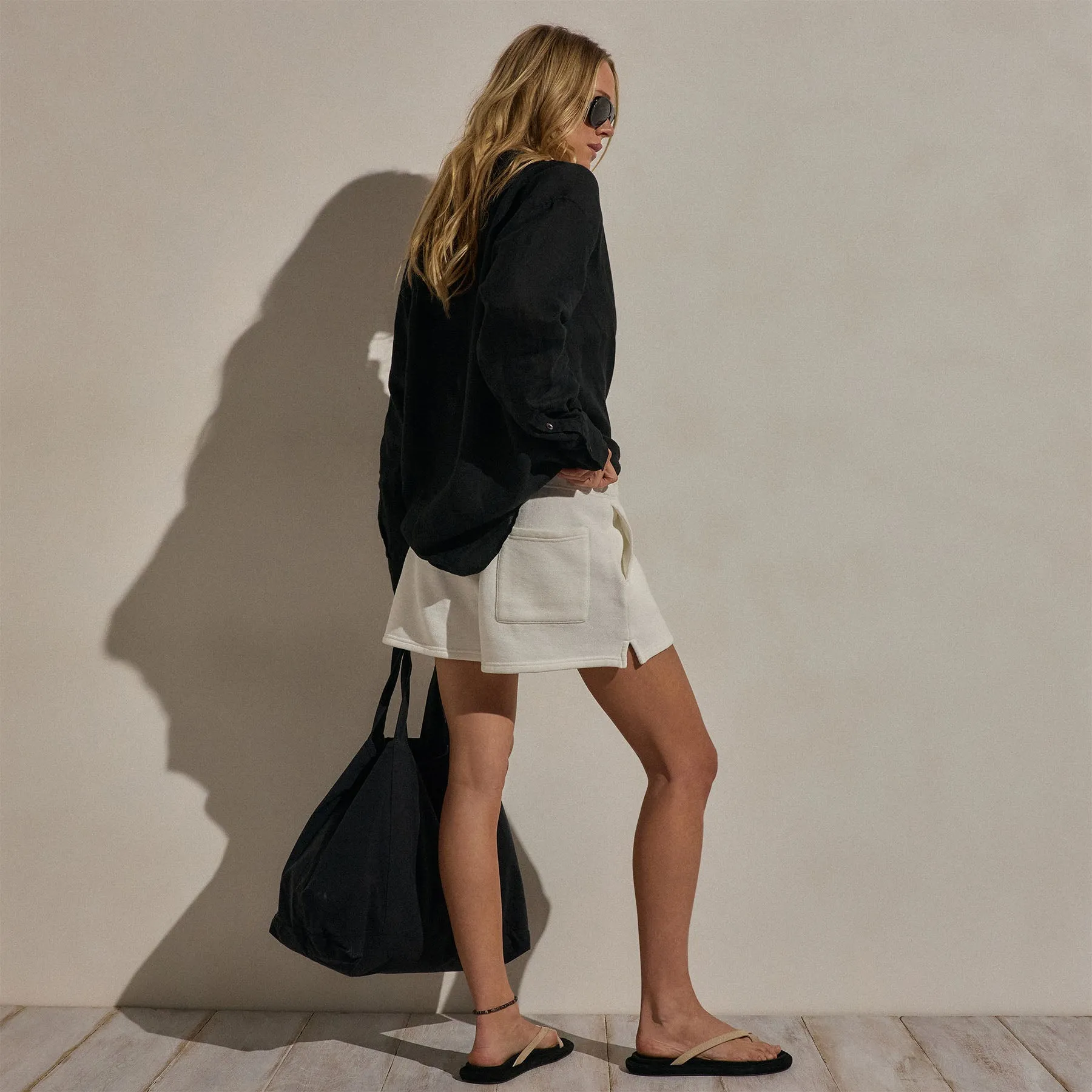 French Terry Sweat Short - Off White sold by James Perse product image thumbnail 5