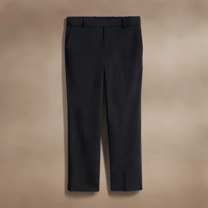 Cotton Poplin Trouser - Black made by James Perse