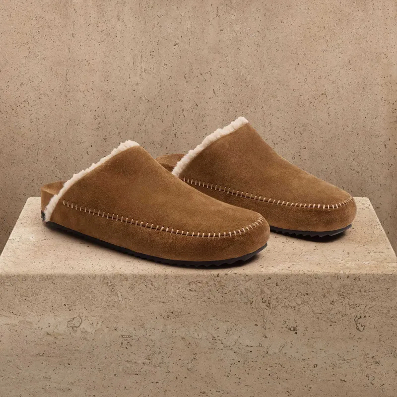 Men's Suede Clog - Tabacco made by James Perse