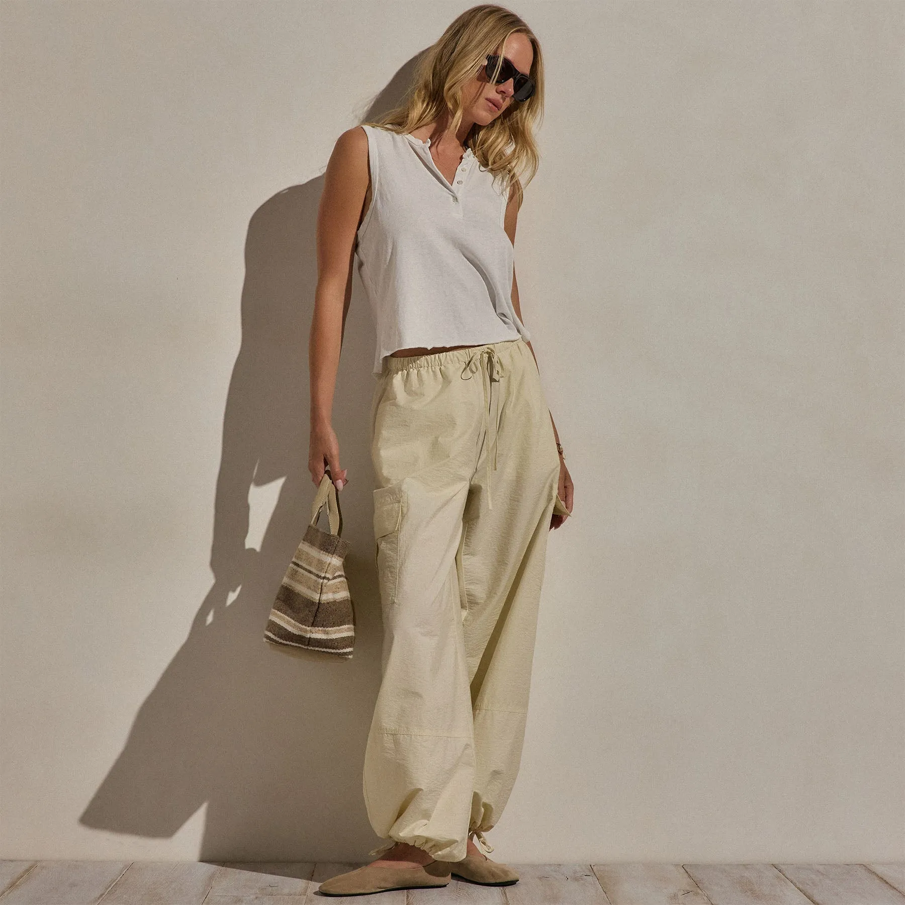 Parachute Cargo Pants - Ecru sold by James Perse product image thumbnail 3
