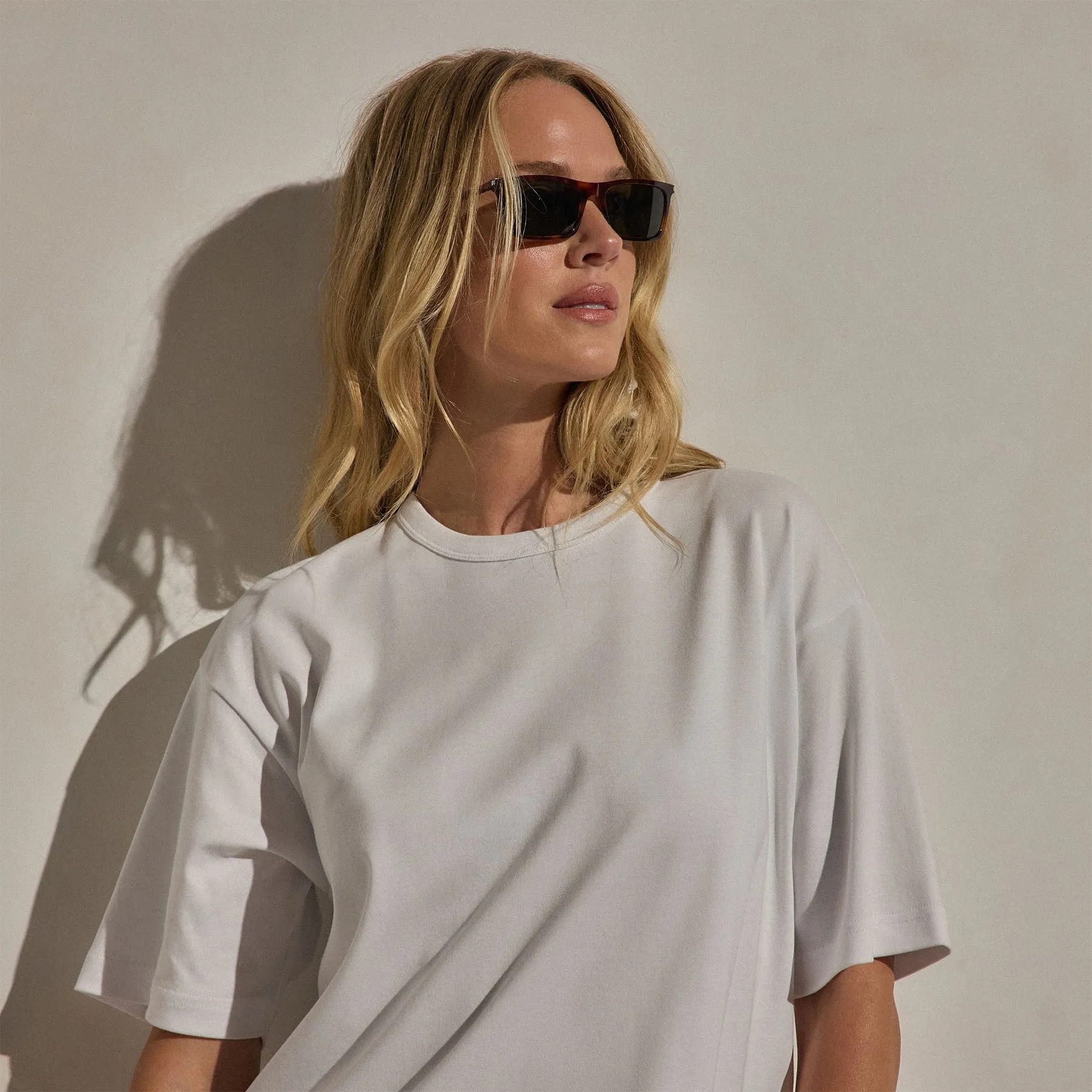Cotton Jersey Oversized Tee - White sold by James Perse product image thumbnail 4