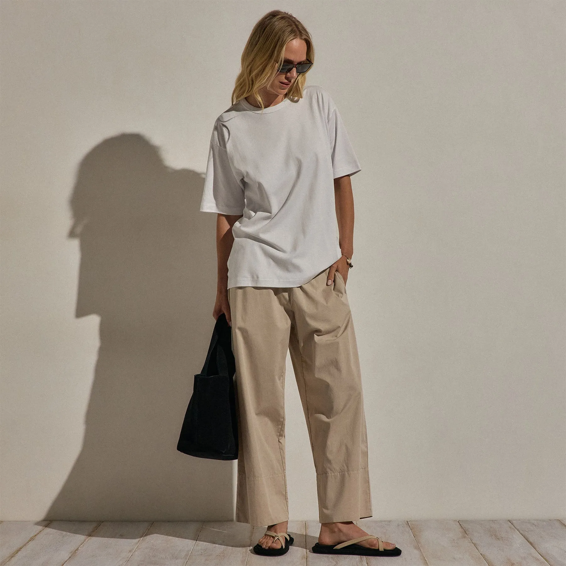 Cotton Jersey Oversized Tee - White sold by James Perse product image thumbnail 3